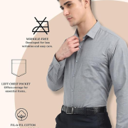 Shirt for Men, Solid Full Sleeves Shirt, Wrinkle Free Mens Shirts