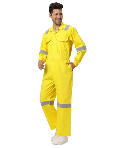 100% Cotton Safety Boiler Suit/Coverall of 240 GSM with Reflective tape