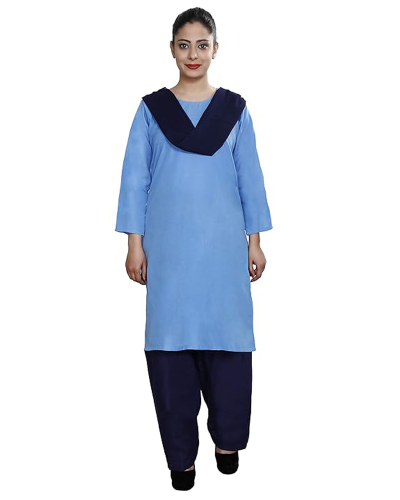 Women’s Poly Cotton Readymade and Stitched Housekeeping Salwar Suit with Dupatta Set – Ideal for Security Guards, Hotel, Cleaning Staff and Hospital Staff Uniform