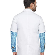Unisex Polycotton Half Sleeves Lab Coat Wrinkle Resistant