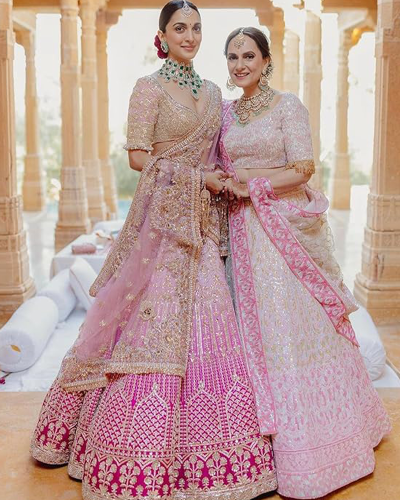 Women’s Satin Sequin Embroidery Bridal Lehenga Choli with Net Dupatta