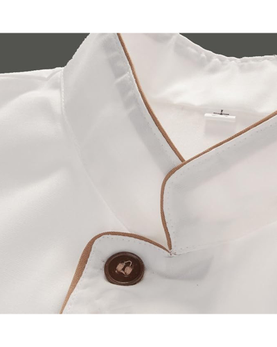 Comfortable Durable Washable Comfort Fabric Kitchen Chef Clothing Cook Uniform Short Sleeves Shirt