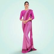 Levender pink Women’s Premium Italian Silk Small Butty Industrial Uniform Saree