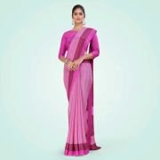 Levender pink Women’s Premium Italian Silk Small Butty Industrial Uniform Saree
