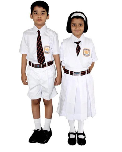 Cotton Plain White Fabric Shirts in half sleeves with Half pants