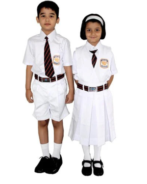 Cotton Plain White Fabric Shirts in half sleeves with Half pants