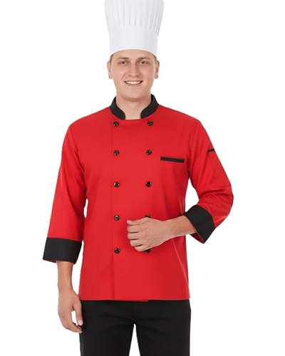 Chef Dress For Men and Women Full Sleeve Classic Chef Coat with Double-Breasted Design
