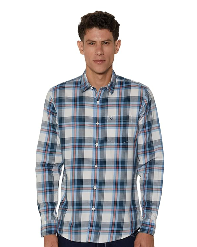 Allen Solly Men Cotton Blend Regular Fit Big Checks Casual Shirt