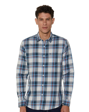 Allen Solly Men Cotton Blend Regular Fit Big Checks Casual Shirt