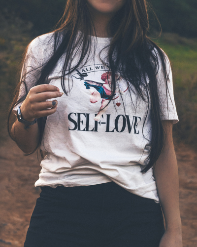 KIDS Girls Cotton Printed Round Neck Regular Fit T-Shirt